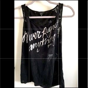 GUESS Tank Top “Never Regret Anything”